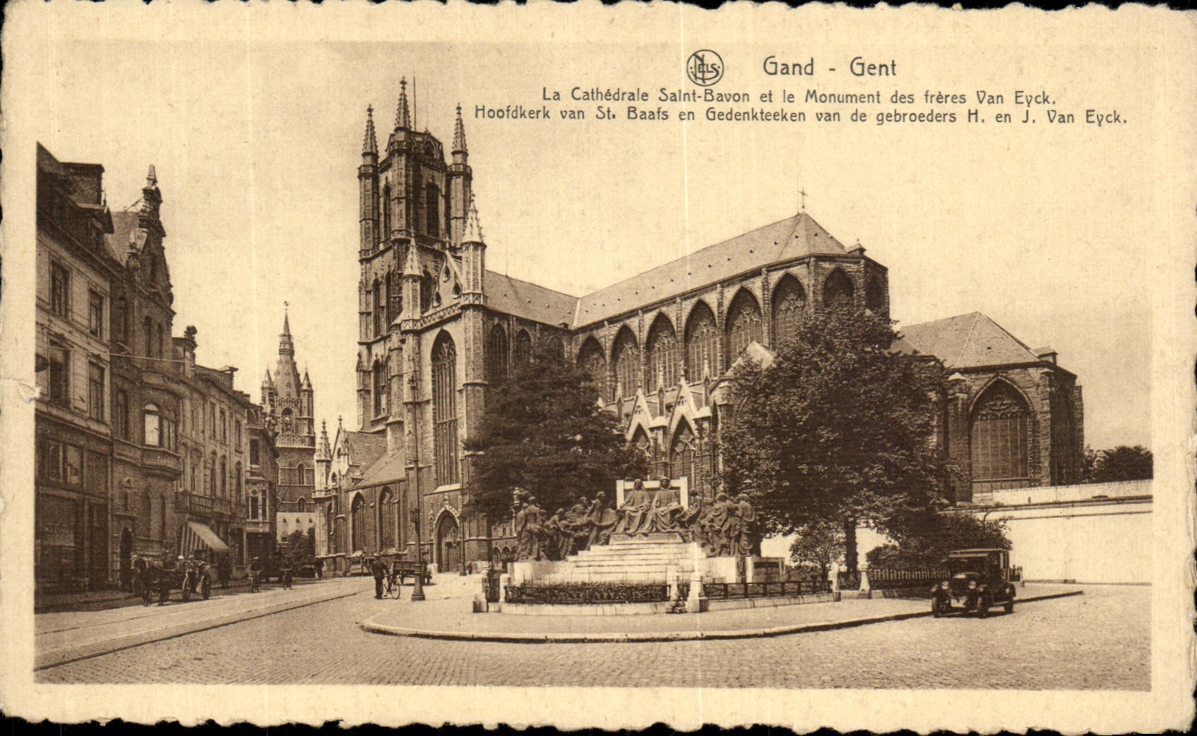 Gand - Gent — La Cathédrale Saint-Bavon et le Monument des frères Van Eyck — Éditeur Neus, n°26