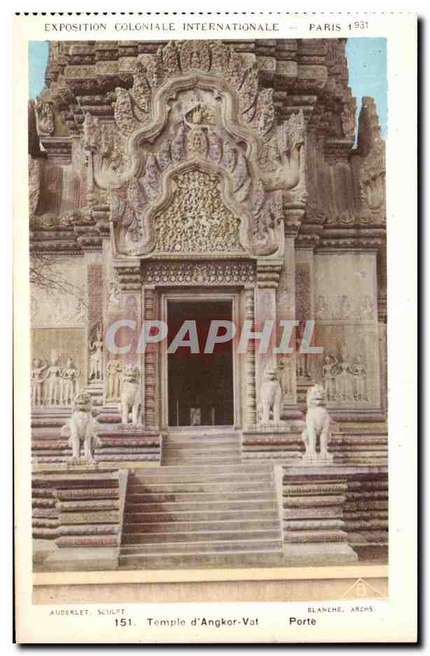 CPA Paris Exposition coloniale internationale Paris 1931 Temple D Angkor Vat Porte