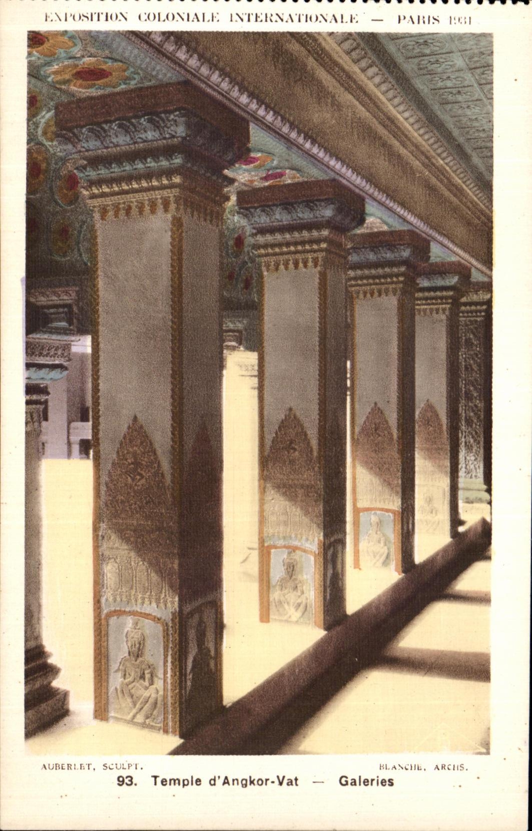 CPA Paris Exposition coloniale internationale Paris 1931 Temple D Angkor Vat Galeries