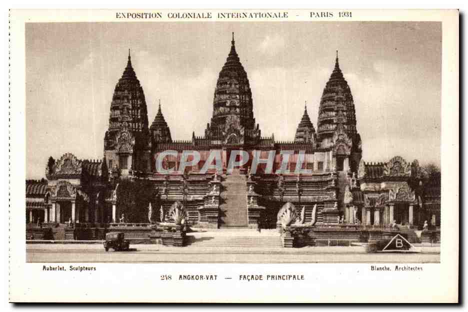 Angkor-Vat — Façade Principale — Exposition Coloniale Internationale — Paris 1931 — Ruberlet, Sculpteurs — Bianche, Architectes