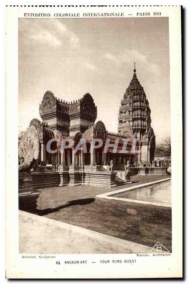CPA Paris Exposition coloniale internationale Paris 1931 Temple D Angkor Vat Tour Nord Quest