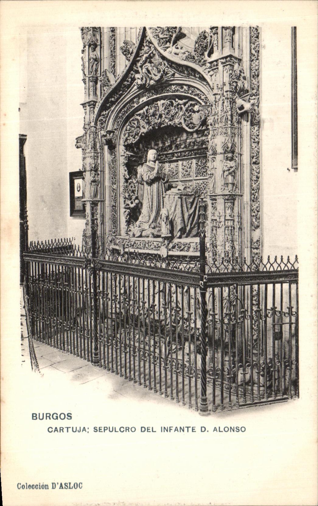 Burgos: Grab des Prinzen D. Alonso — Cartuja — Sammlung D'ASLOC