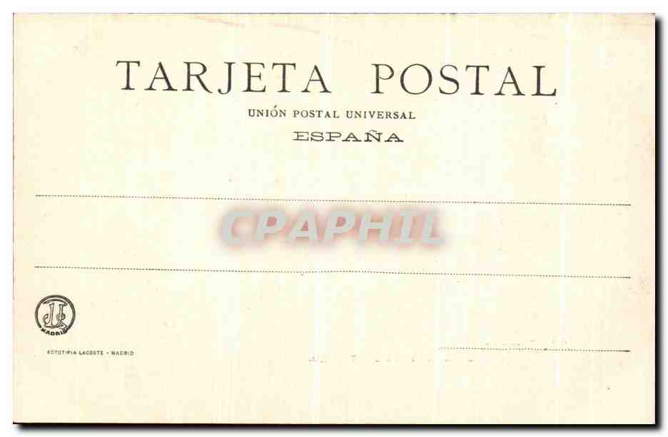 Las Huelgas — Ansicht des Tempels — Fototipia Lacoste, Madrid — Rückseite