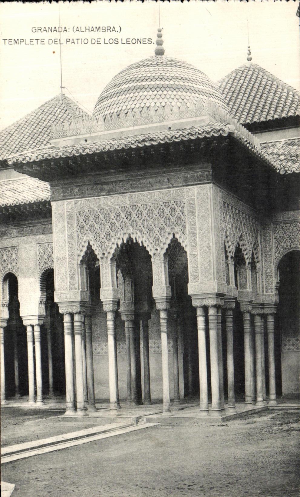 CPA Granada Alhambra Templete Del Patio De Los Leones