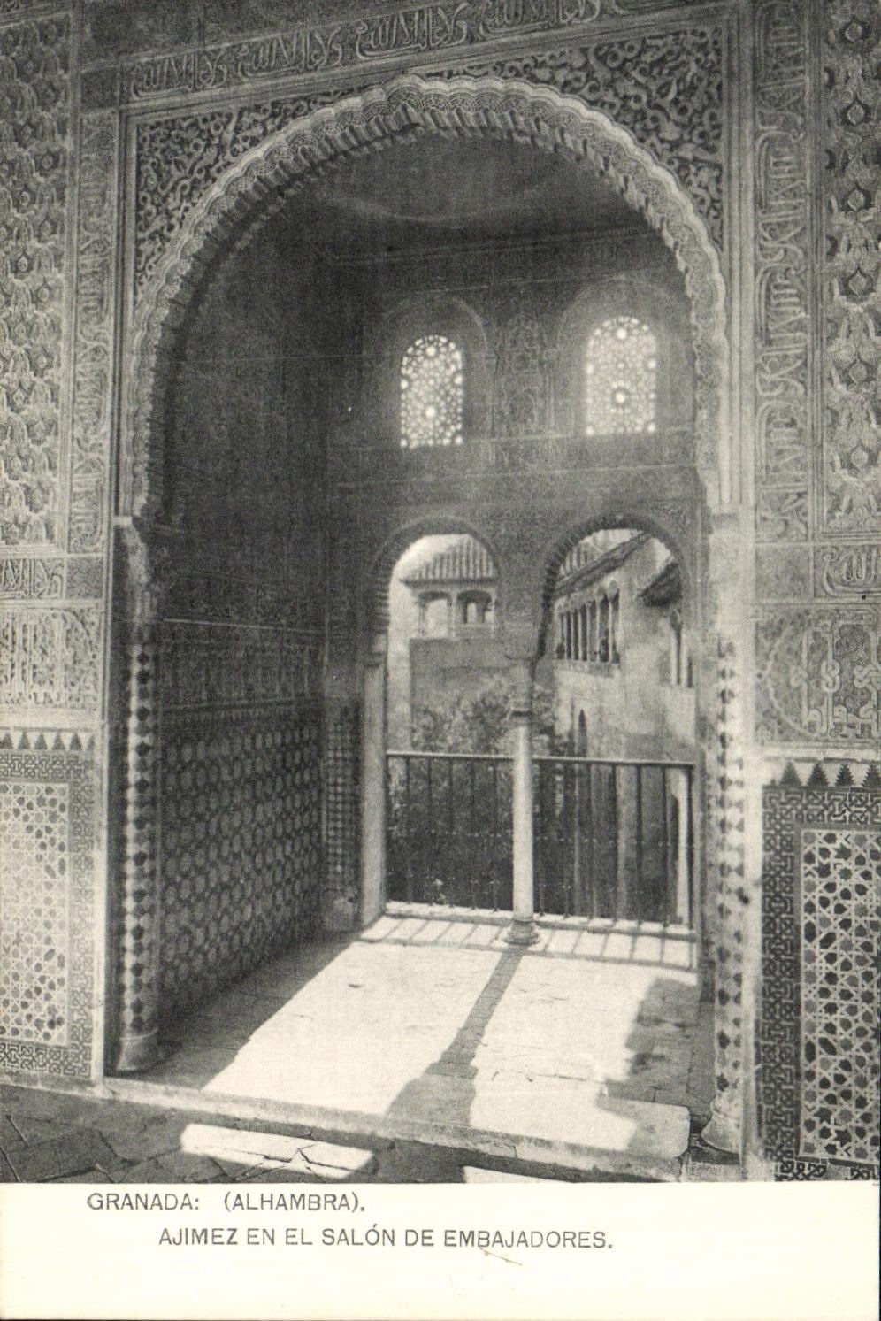 CPA Granada Alhambra Ajimez En El Salon De Embajadores