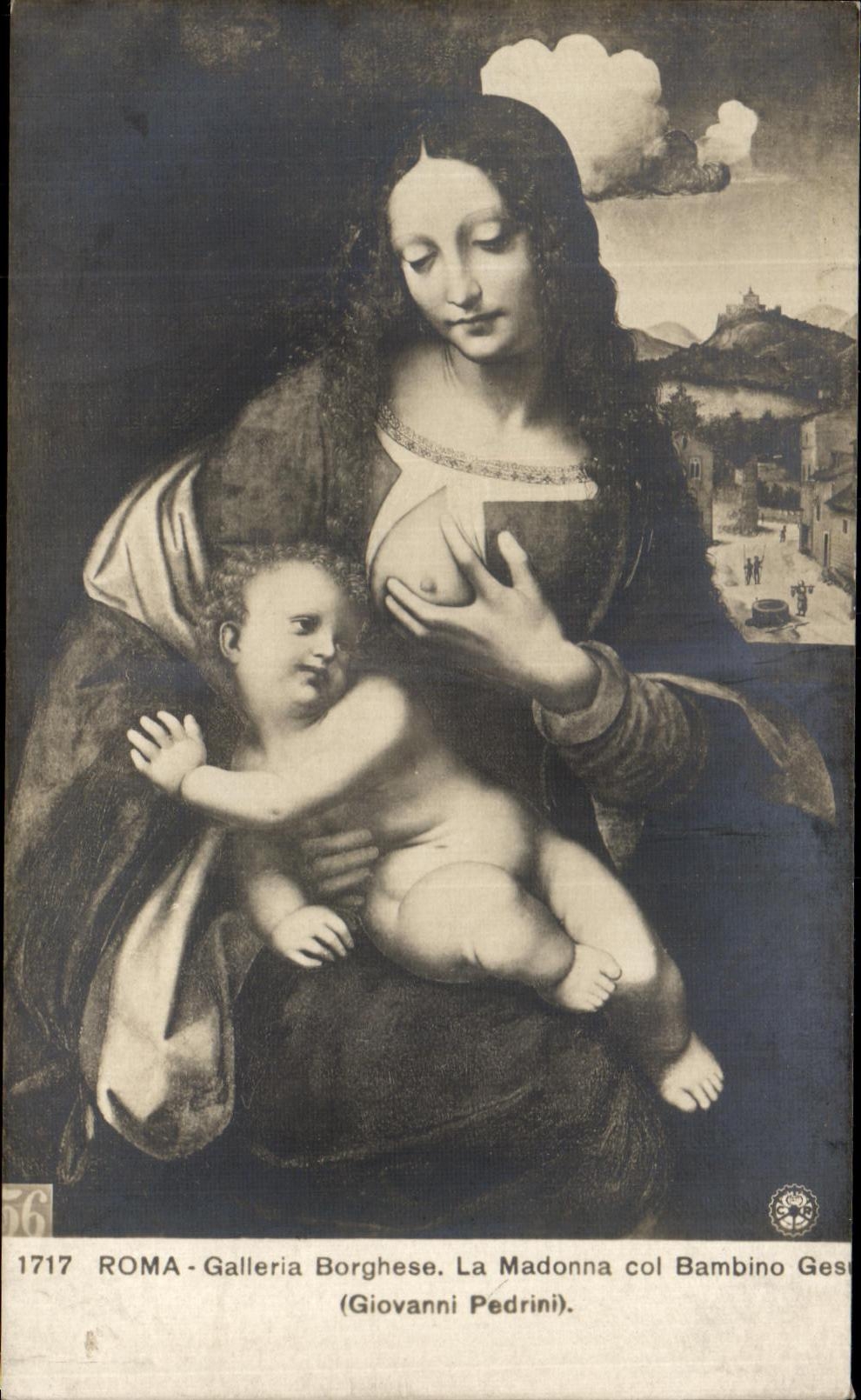 CPA Roma Galleria Borghese La Madonna col Bambino