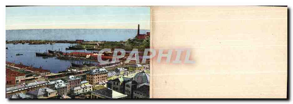 CARTE 3 PARTIES Genova Vetuta generale della Citta e del porto  — Rückseite