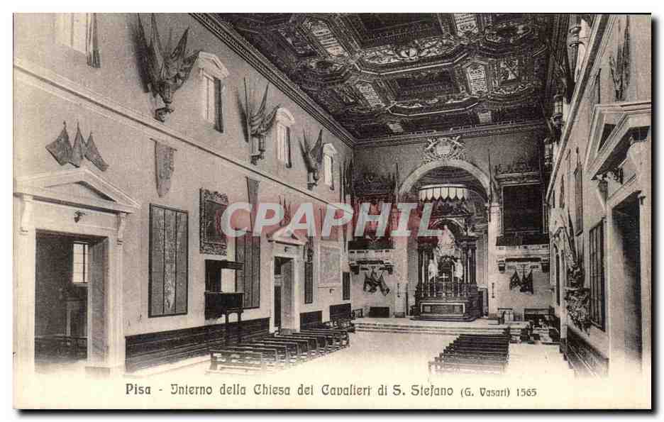 CPA Pisa Interno della Chiesa del Cavalier di D Stefano 