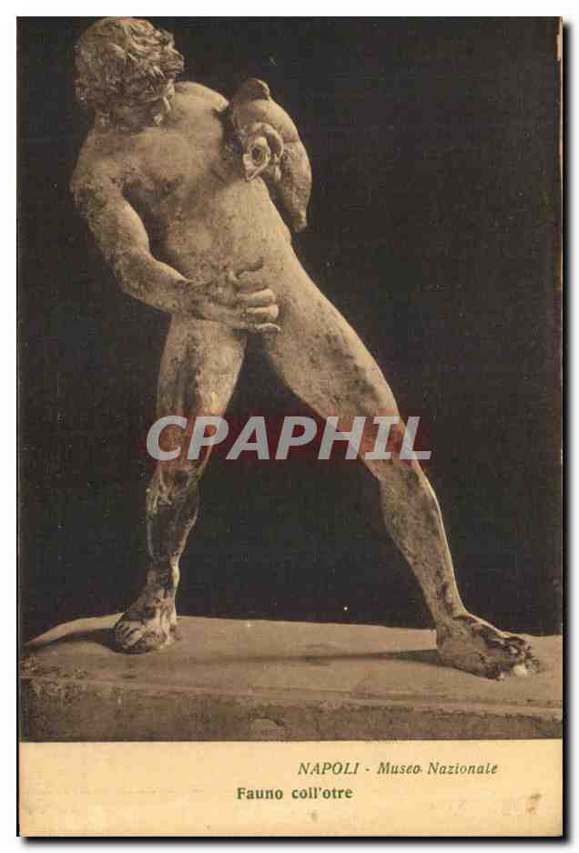 CPA Napoli Museo Nazionale Fauno coll otre