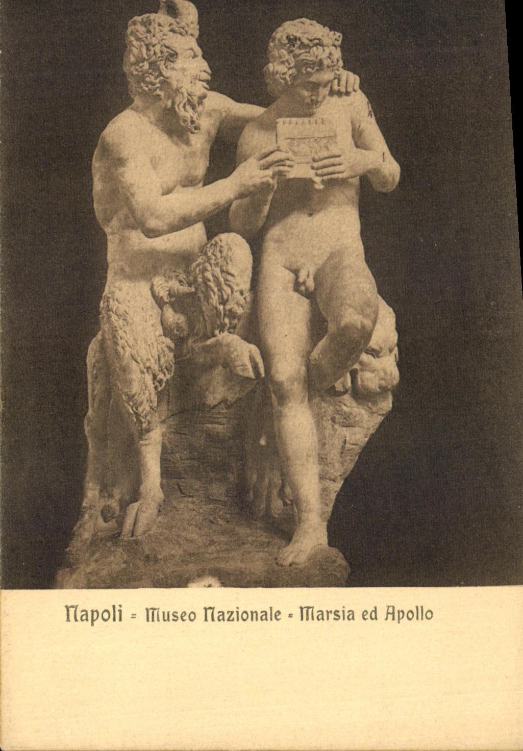 CPA Napoli Museo Nazionale Marsia Ed Apollo 