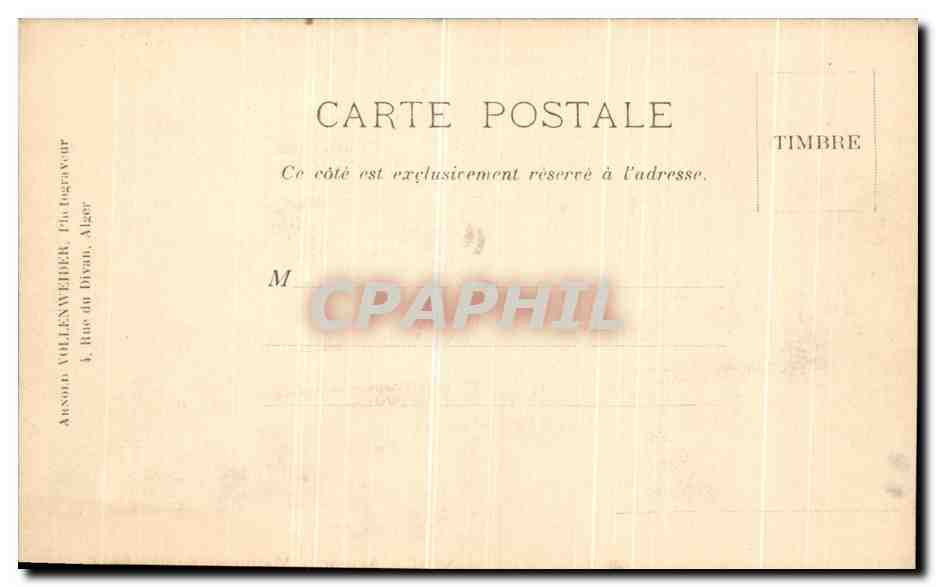 CPA Alger Mauresque chez elle Folklore Femme — Rückseite