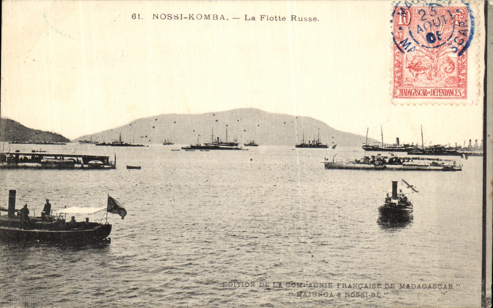 CPA Nossi Komba La Flotte Russe Bateaux Madagascar Majunga et Nossi Be 