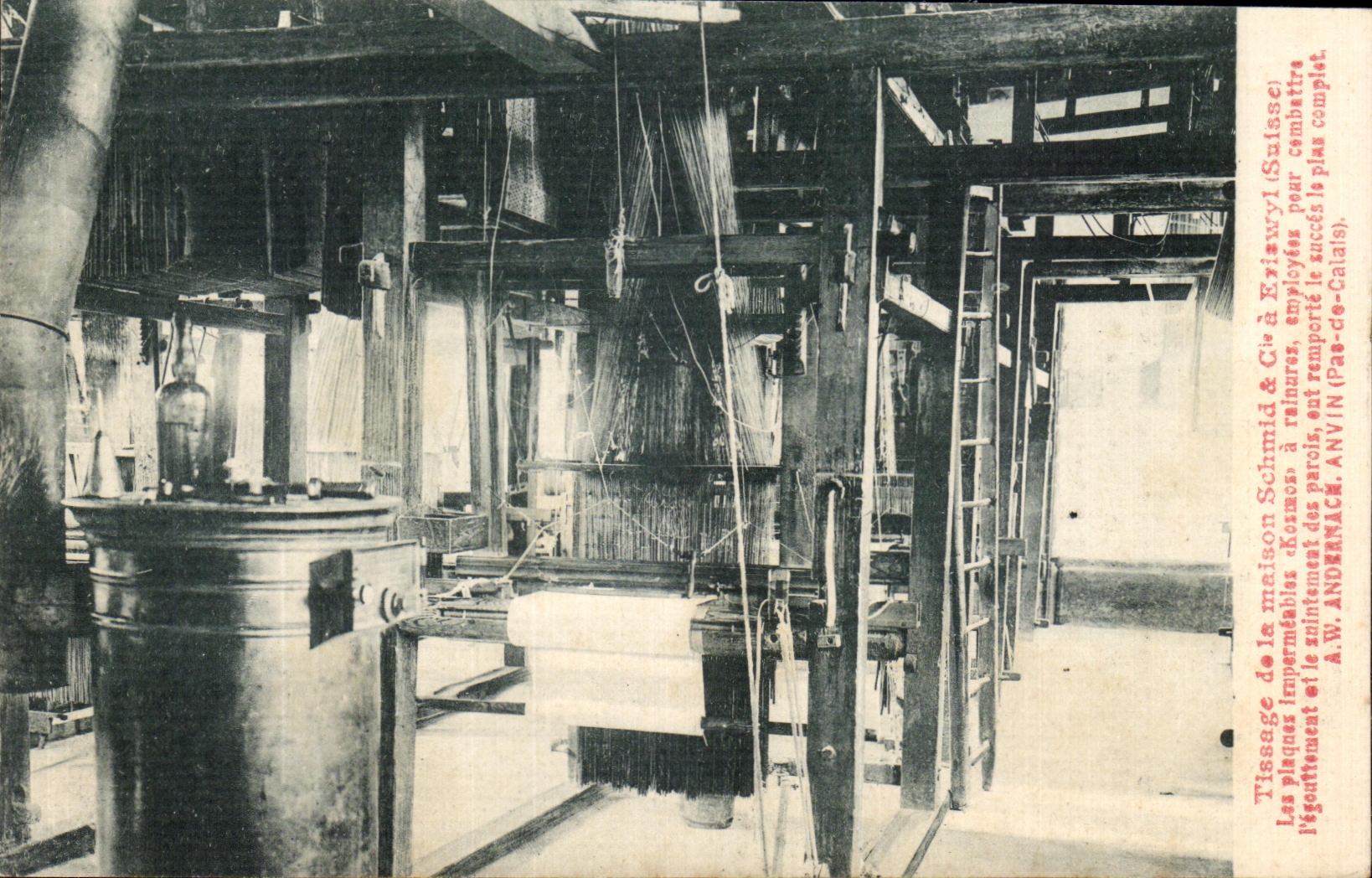 Tissage à Eriswyl (Suisse) — usine Schmid & Cie — A.W. Andernach