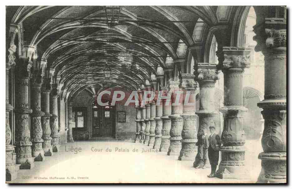 CPA Liege Cour du Palais de Justice 