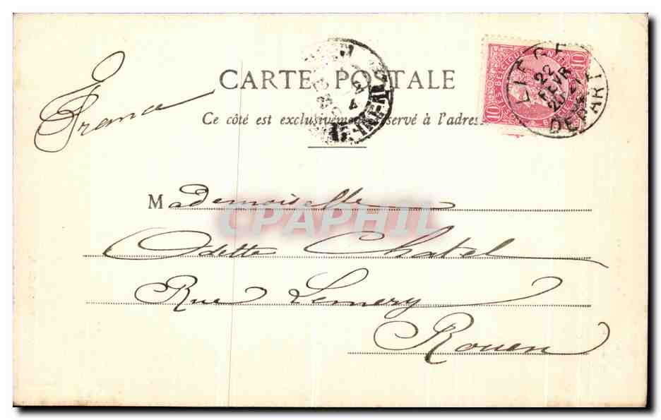 CPA Liege L Eglise Sainte Foi  — Rückseite