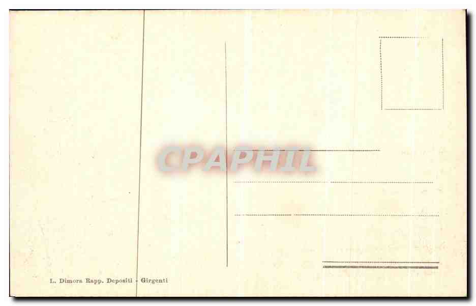 CPA Girgenti Tempio della Concordi  — Rückseite