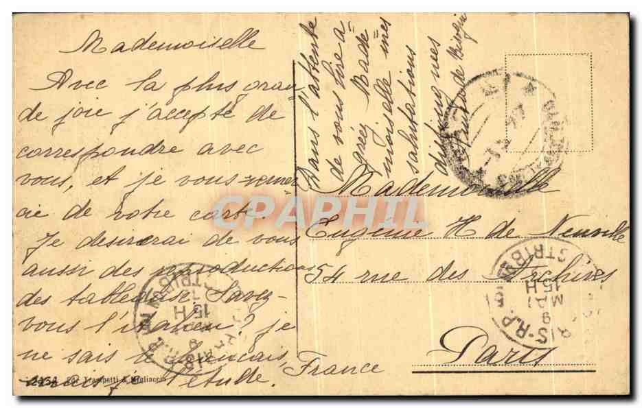 CPA Napoli Palazzo Donn Anna Pecheurs — Verso