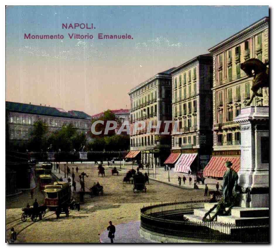CPA Napoli Monumento Vittorio Emanuele
