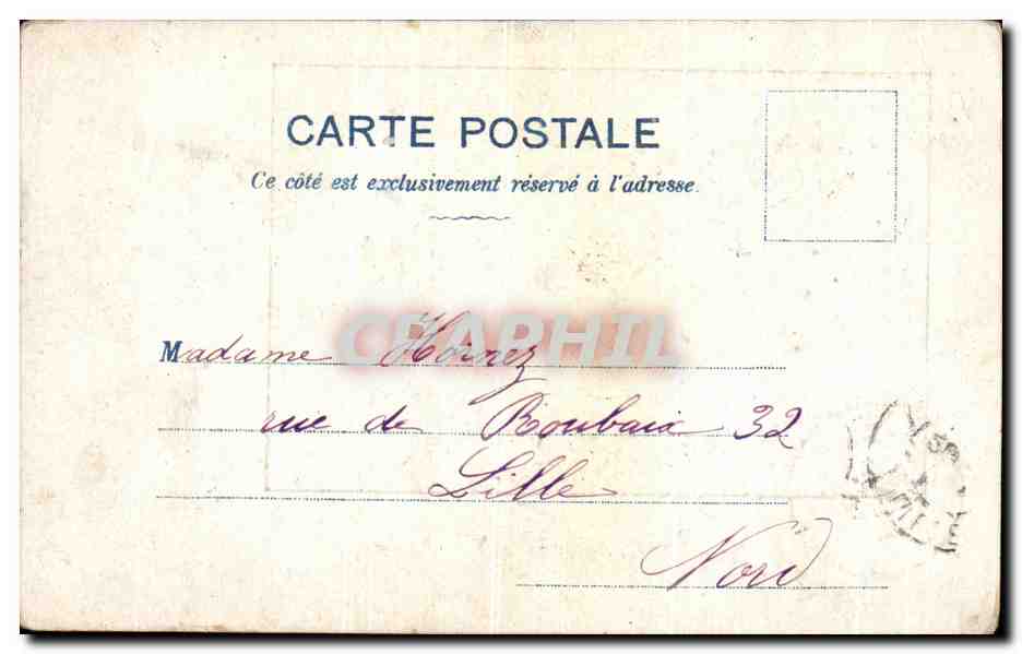 CPA Madame Sans Genre Femme Folklore — Verso