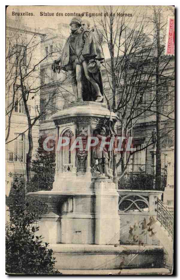 CPA Bruxelles Statue des Comtes d Egment et de Hornes 