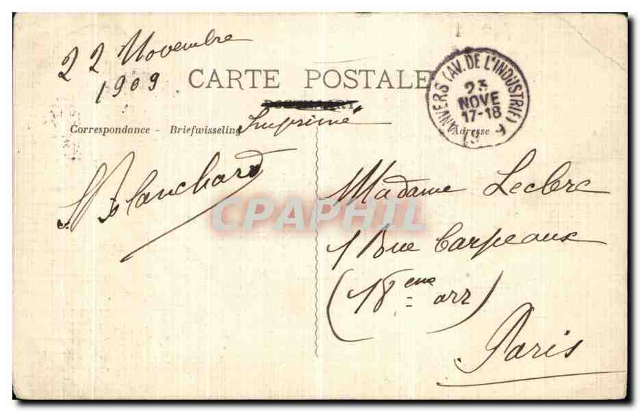 CPA Anvers Place Verte — Reverso