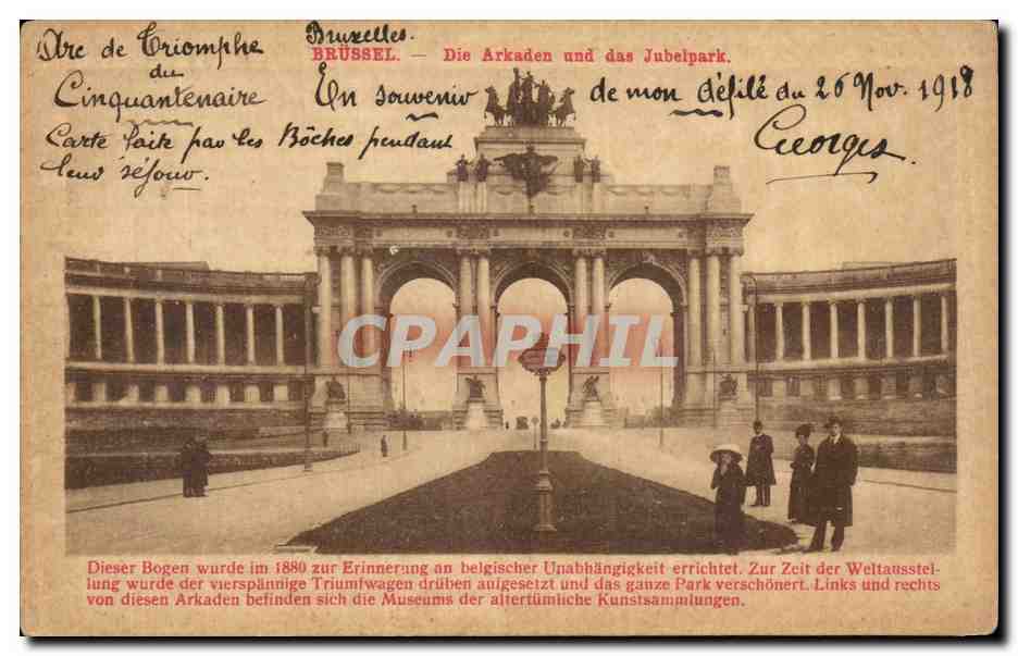 CPA Bruxelles Die Arkaden und das Jubelpark 