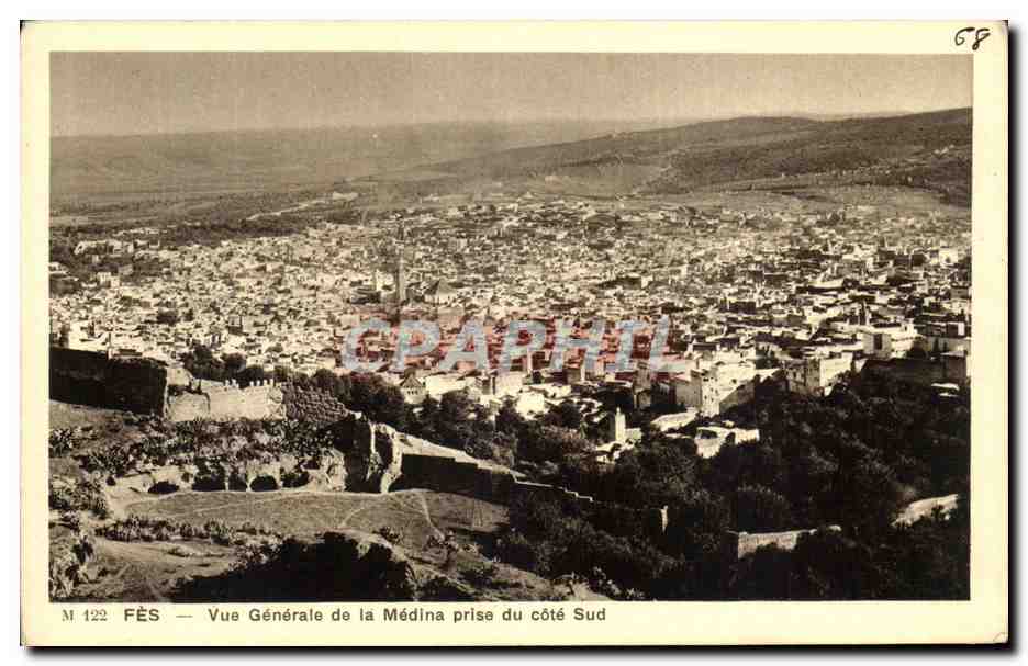 CPA Fes Vue Generale de la Medina Prise du Cote Sud 