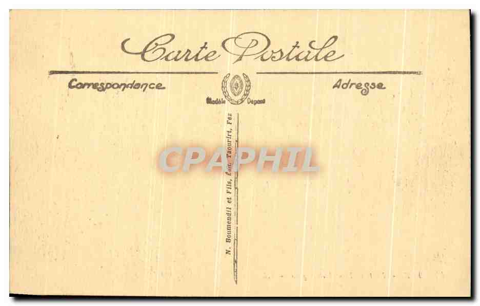 CPA Fez Porte et Tour Bab Segma — Rückseite