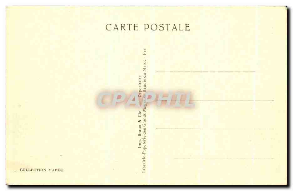 CPA Fez Mosquee de Bab Guissa — Rückseite