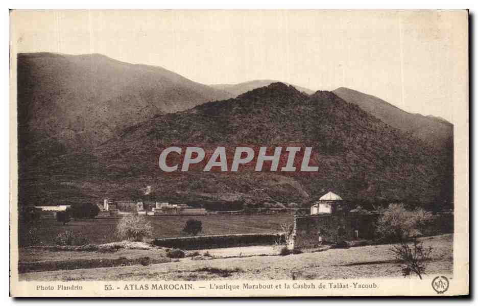 CPA Atlas Marocain l antique Marabout et la Casbah de Tallat Yacoub 