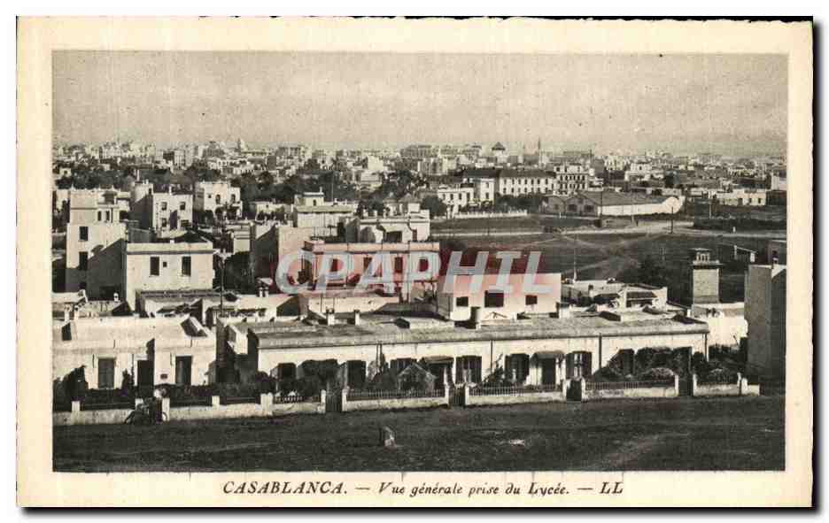 CPA Casablanca Vue generale Prise du Lycee