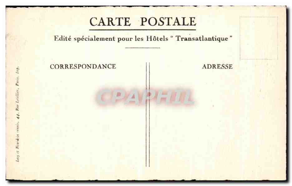 CPA Casablanca Vue generale Prise du Lycee — Verso