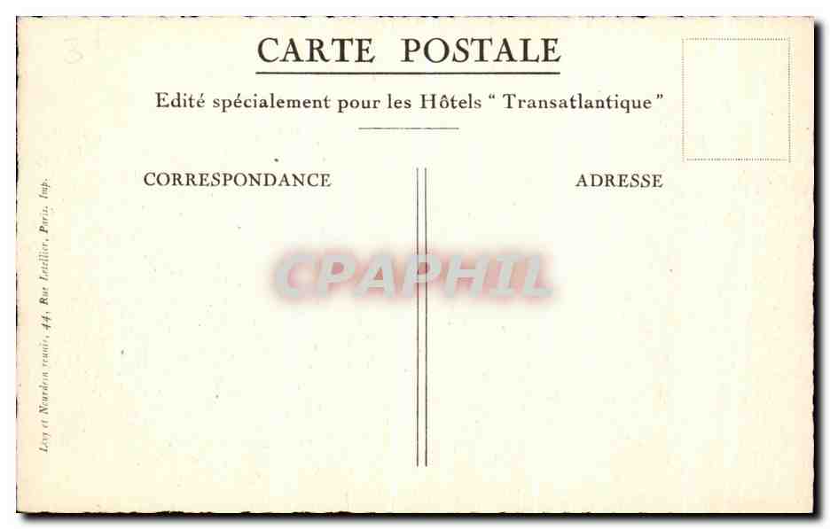 CPA Casablanca La Place de France  — Verso
