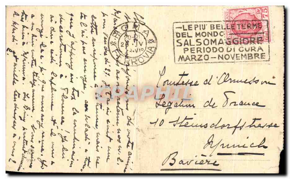 CPA Michelangiolo La Sibilla Delfica Cappeilla Sistina Palazzo Vaticano Roma — Verso