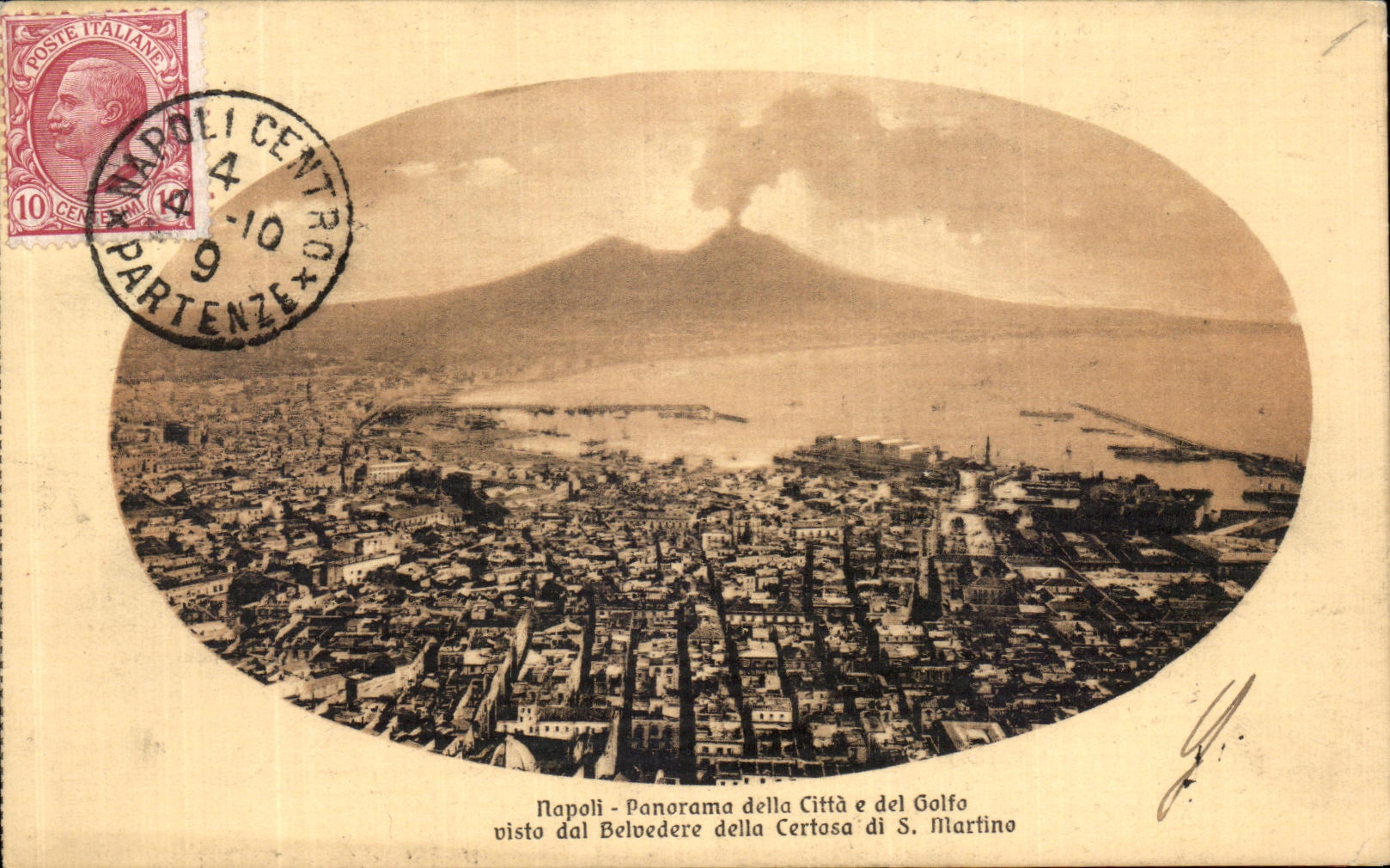 CPA Napoli Panorama della Citta e del Golfa Vista dal Belvedere 