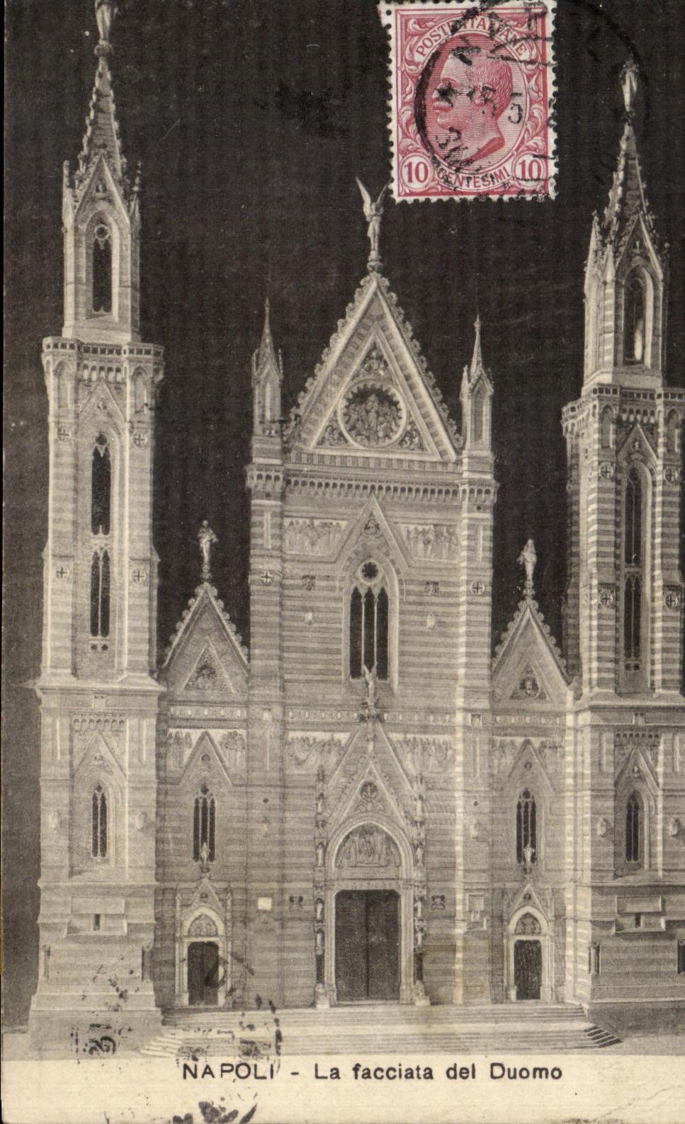 CPA Napoli La Facciata dei Duomo 