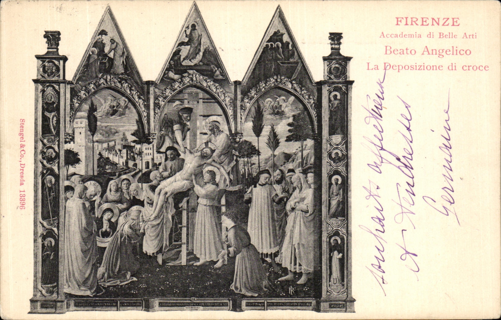 CPA Firenze Beato Angelico La Deposizione di croce 
