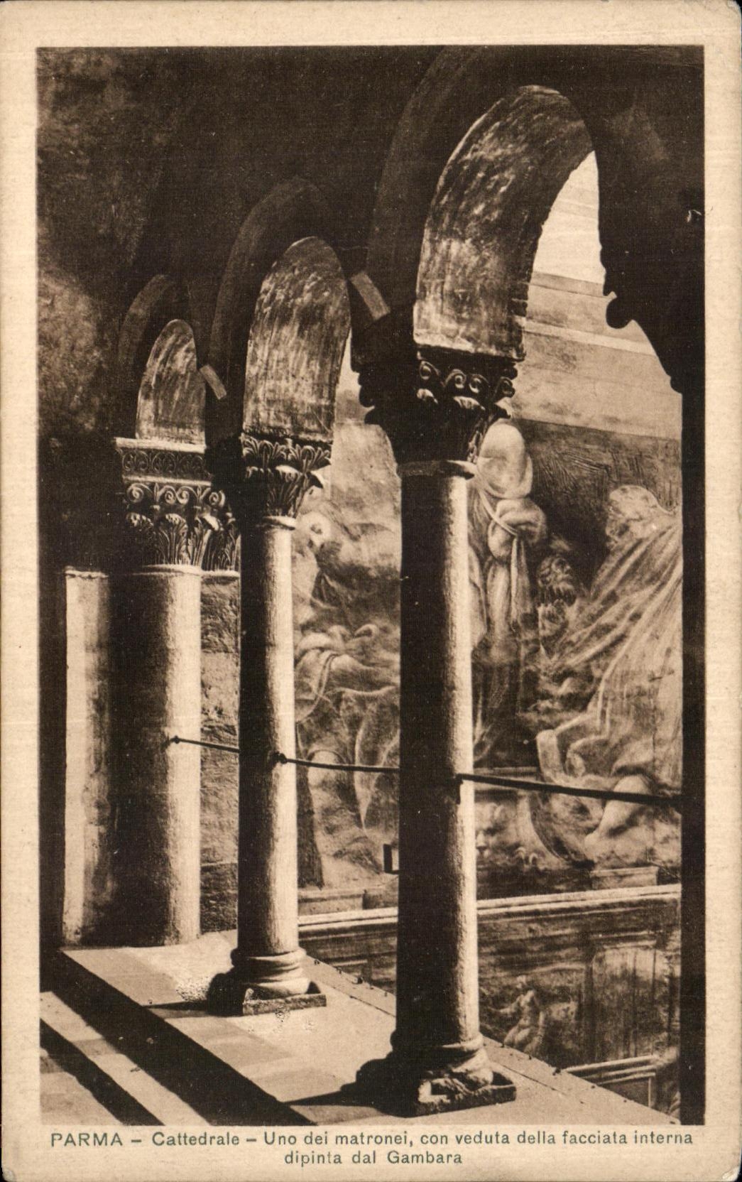 CPA Parma Cattedrale uno dei Matrronei Con Veduta 