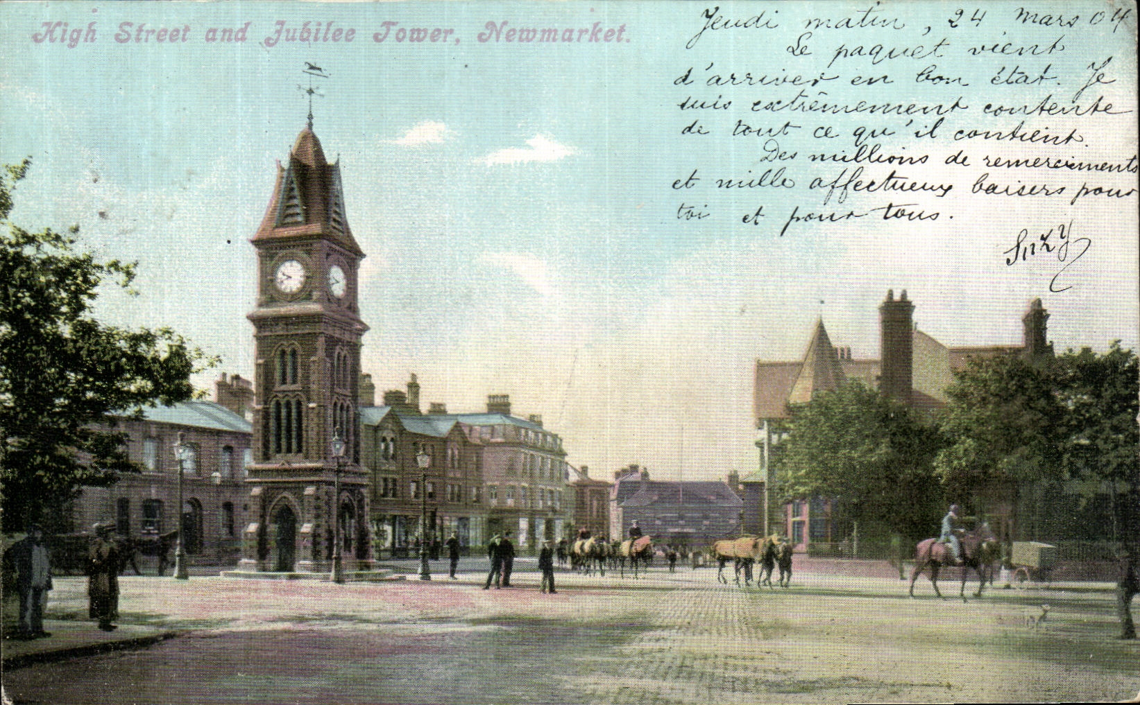 CPA Newmarket Kigh Street and Jubilee Tower