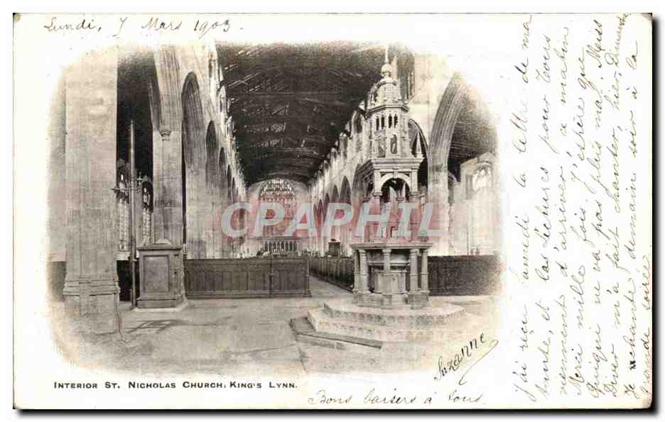 CPA Interior St Nicholas Church King s Lynn
