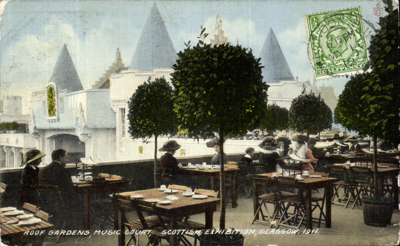 CPA Roof Gardens Music Court Scottish Exhibition Glasgow 1911