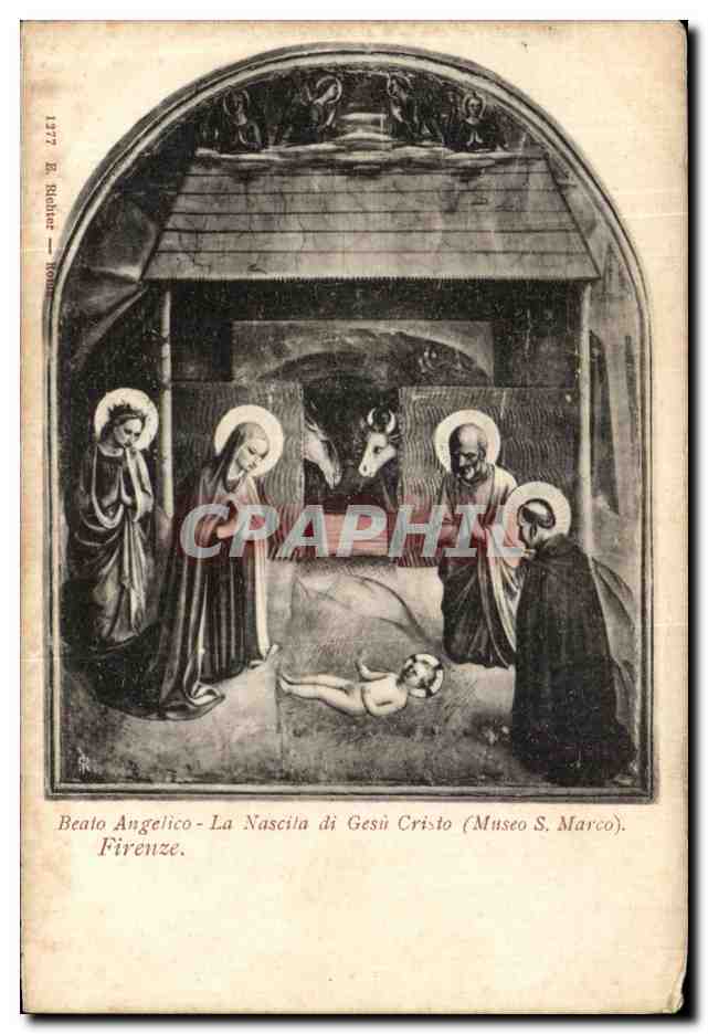 CPA Firenze Beato Angelico La Nascila di Gesu Cristo Museo S Marco Firenze
