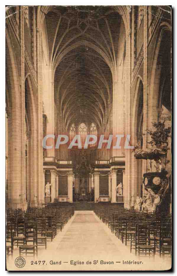 CPA Gand Eglise de st Bavon Interieur 