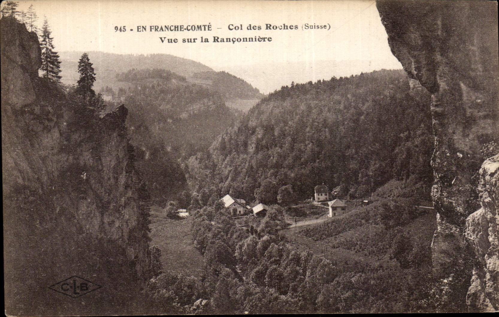 CPA En France Comte Col des Roches Vue Sur La Ranconniere 
