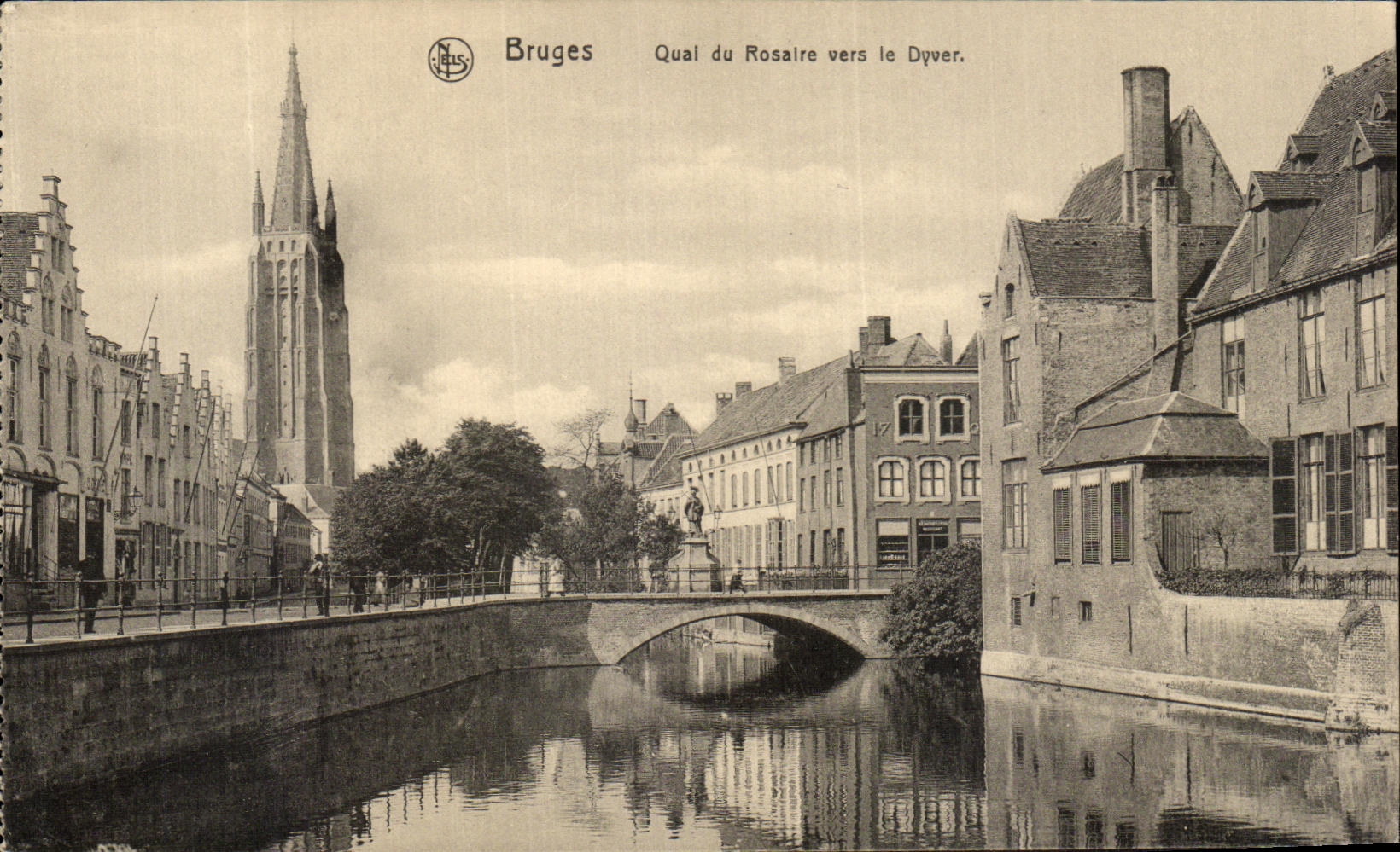 CPA Bruges Quai du Rosaire vers le Dyver