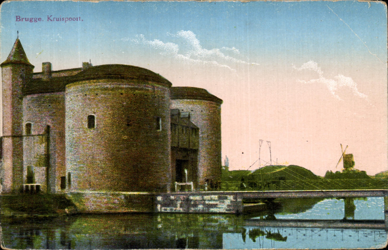 CPA Brugge Krusspoort Moulin 