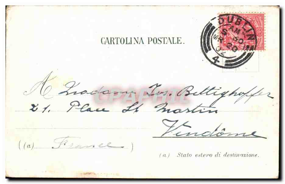 CPA Roma Basicila di S Paolo Fuori le Mura  — Rückseite