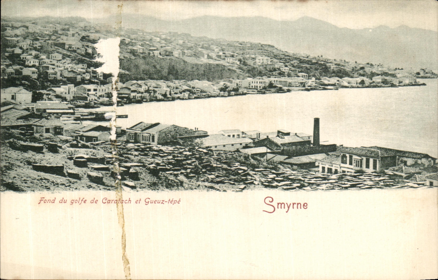 CPA Fond du golfe de Caratach et gueuz Tepe Smyrne Turquie