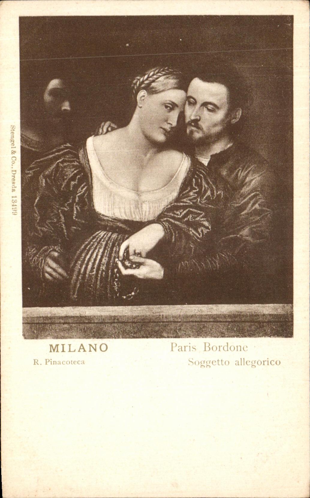 CPA Milano Paris Bordone Pinacoteca Soggeto allegorico