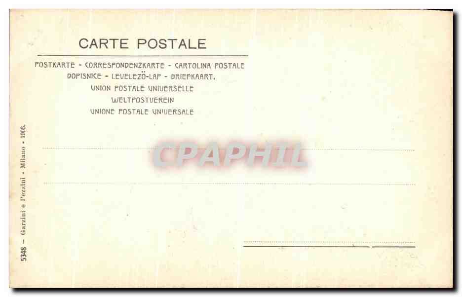 CPA Pinacot Milano Madonna Bambino e agnello — Rückseite